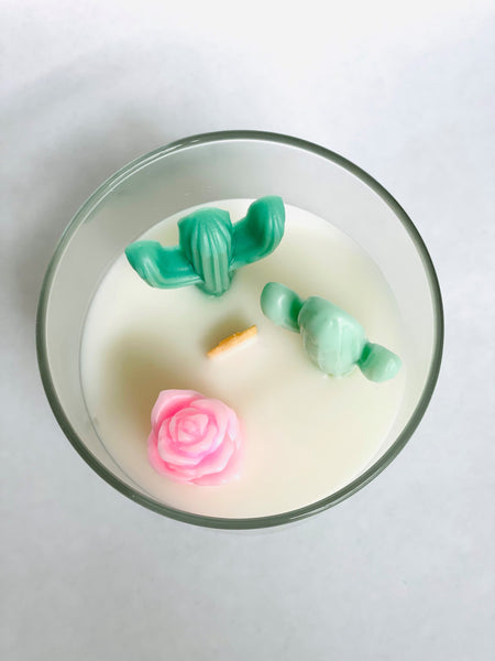 Cactus Flower Terrarium Coconut-Soy Candle