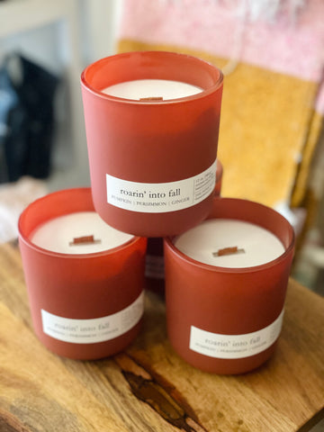 "Roarin' into Fall"  Kingsley School Fundraiser Candle