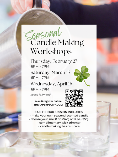 Candle Workshop: Wednesday, April 16 from 6PM - 7PM