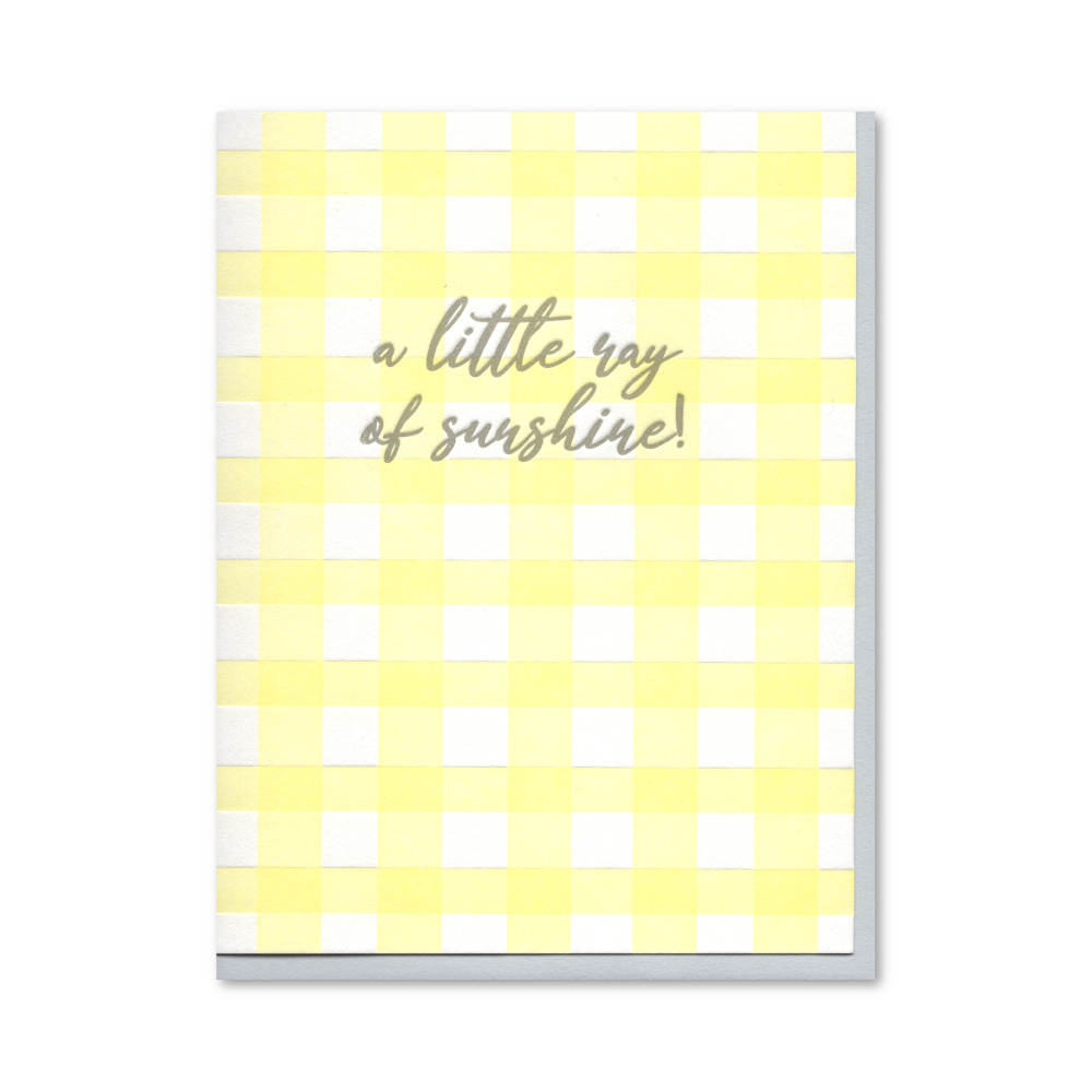 Little Ray of Sunshine Baby Letterpress Card