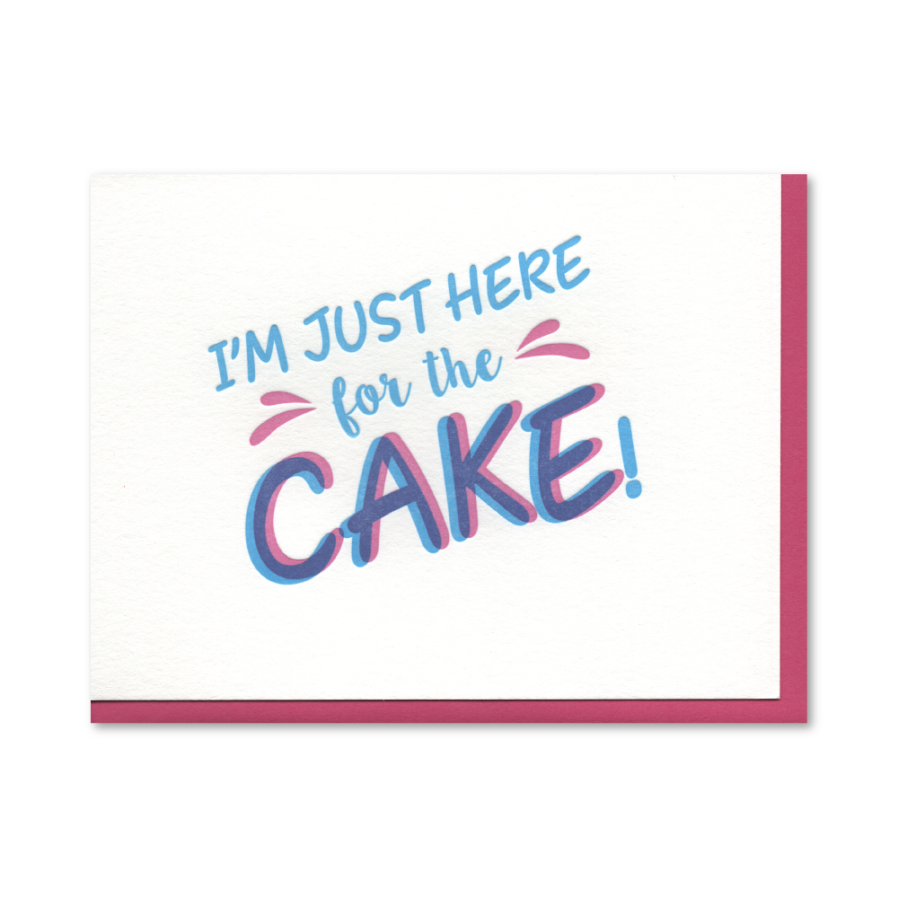 Just the Cake Birthday Letterpress Card
