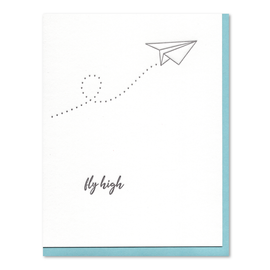 Fly High Graduation Letterpress Card