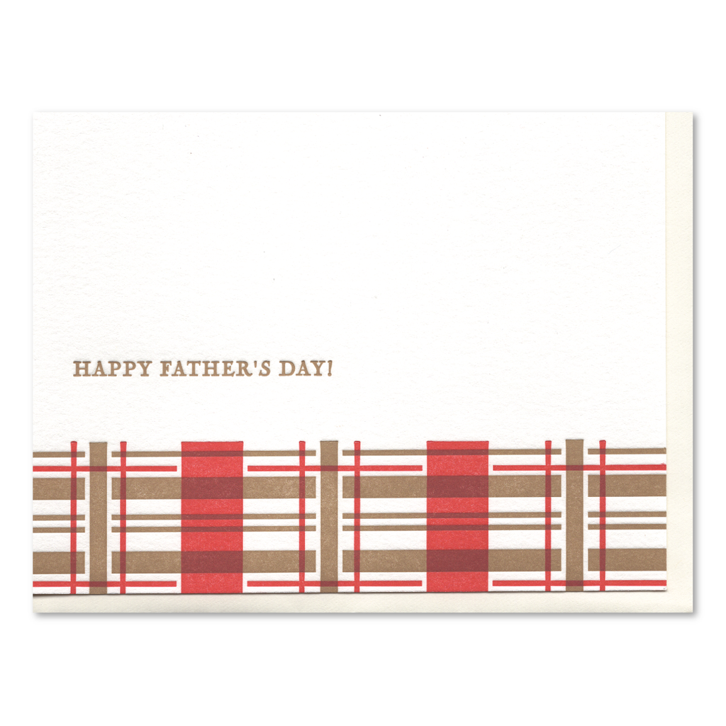 Classic Plaid Father's Day Letterpress Card