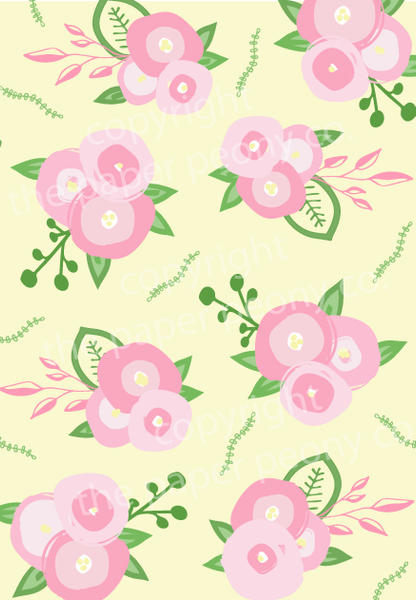 Floral Gift Wrap (roll of 2 sheets)