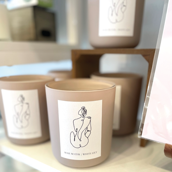 HER line art Coconut Soy Candle