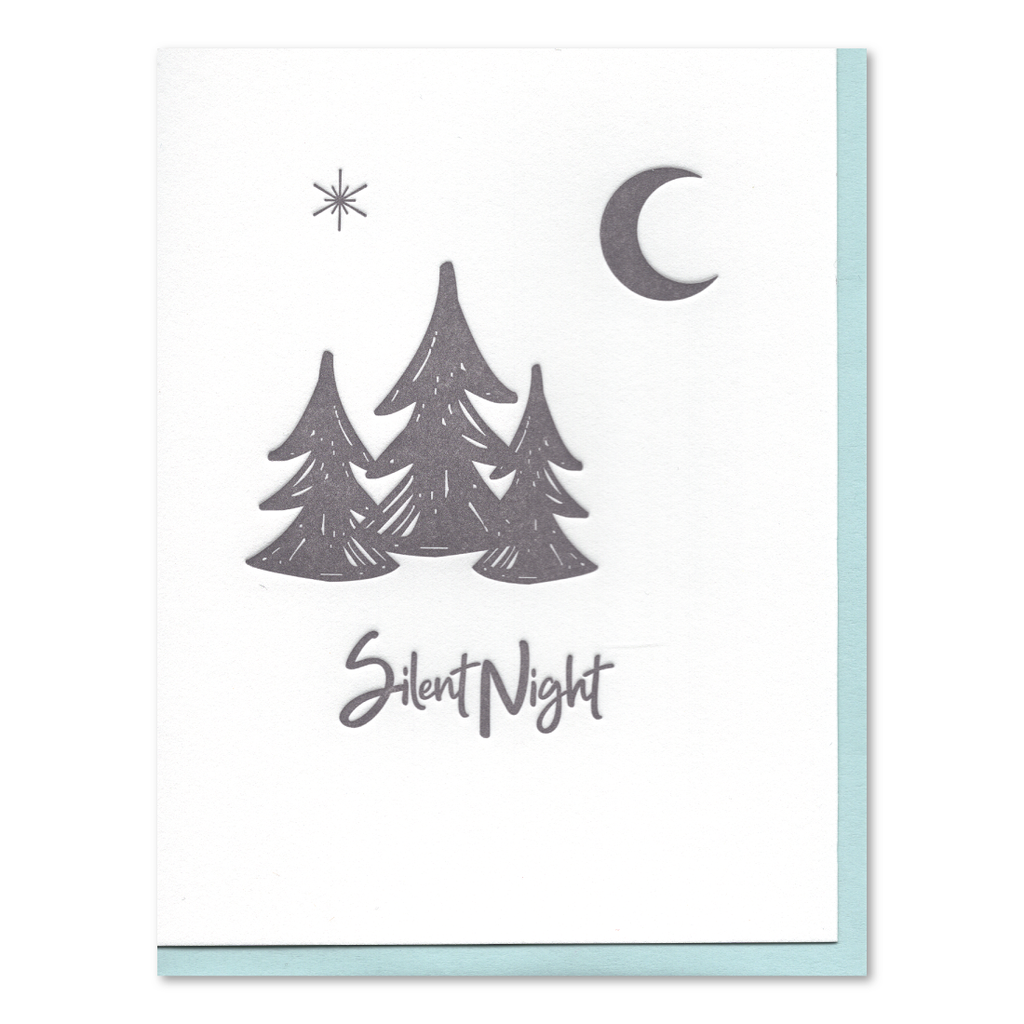 Silent Night Letterpress Card