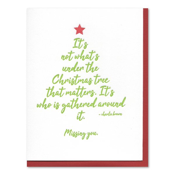 Charlie Brown Christmas Tree Letterpress Card | The Paper Peony™