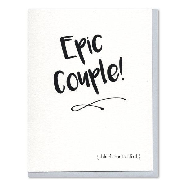 Epic Couple Matte Foil Wedding Card
