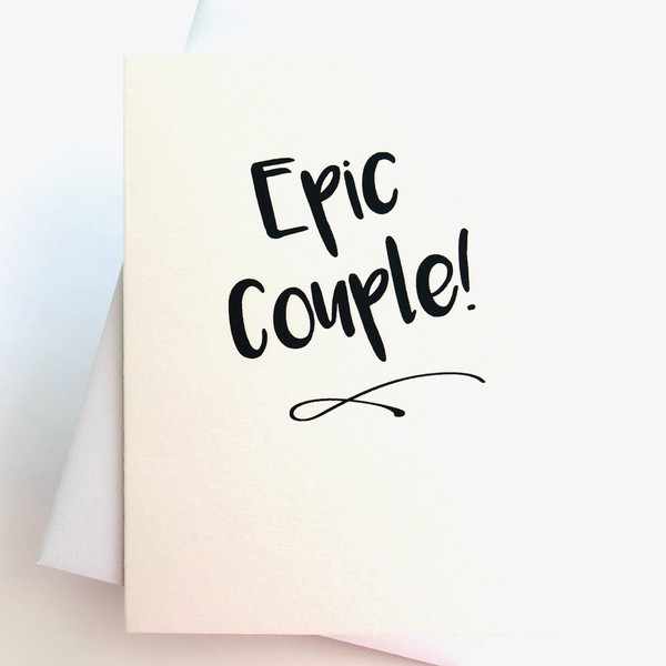 Epic Couple Matte Foil Wedding Card