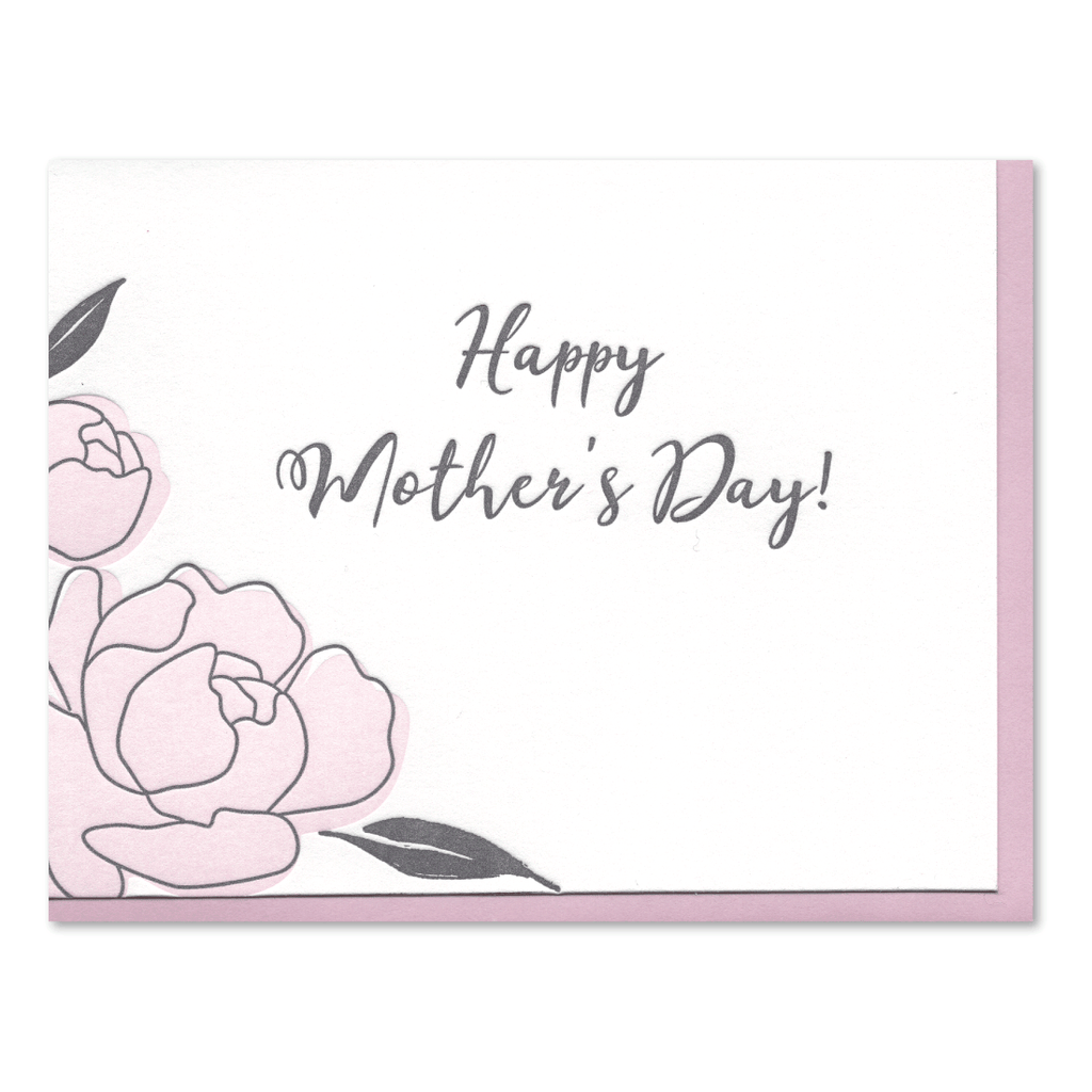 Peony Mother's Day Letterpress Card