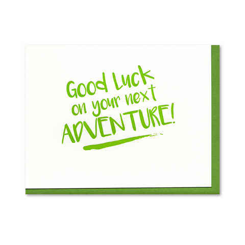 Good Luck Adventure Letterpress Card
