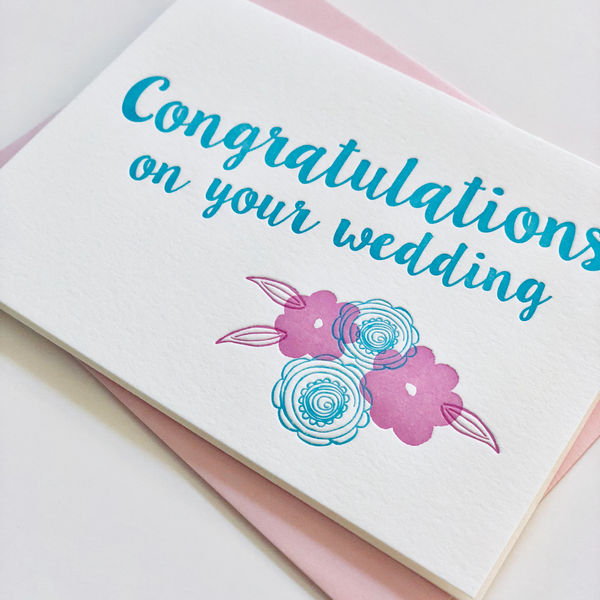 Congratulations on Your Wedding Letterpress Card