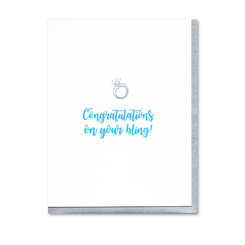 Congratulations on Your Bling Letterpress Card