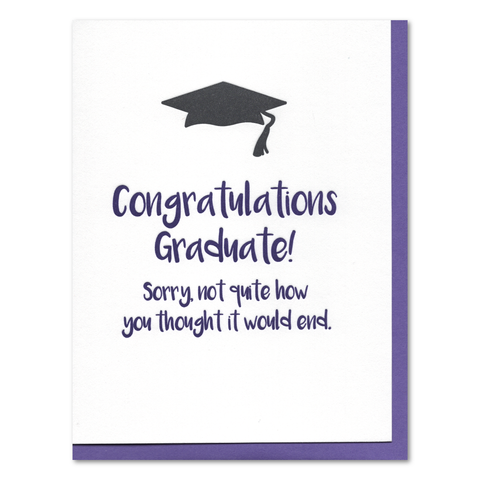 Sorry 2020 Graduation Letterpress Card